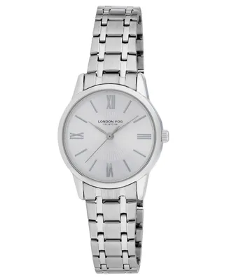 London Fog Women's Quartz Waverly Silver-Tone Alloy Watch 32mm