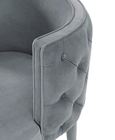 Manhattan Comfort Maya 24.02" Wide Tufted Velvet Upholstered Dining Chair