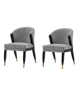 Manhattan Comfort Ola 2-Piece Boucle Upholstered Dining Chair Set