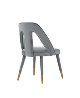Manhattan Comfort Neda 2-Piece Velvet Upholstered Dining Chair Set