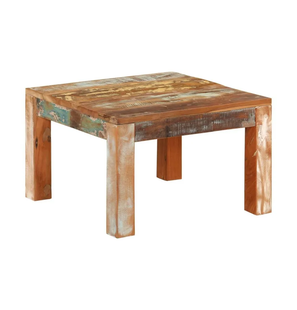 Coffee Table 21.7"x21.7"x13.8" Solid Wood Reclaimed