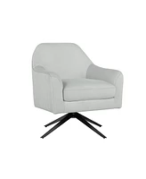 Lifestyle Solutions 29.1" Velvet Gunnar Swivel Accent Chair