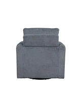 Lifestyle Solutions 32.7" Sherpa Graham Swivel Accent Chair