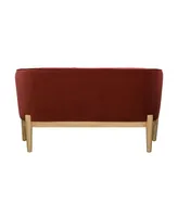 Lifestyle Solutions 55.5" Velvet Catriona Loveseat