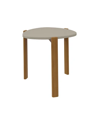 Manhattan Comfort Gales 18.11" Medium Density Fiberboard Mid-Century Modern Triangle End Table