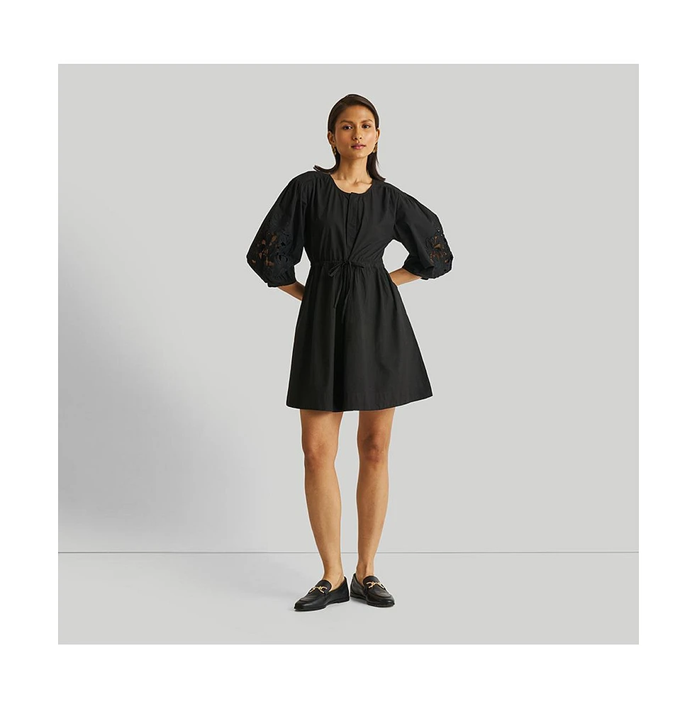 Shirt Dress with Balloon Sleeves