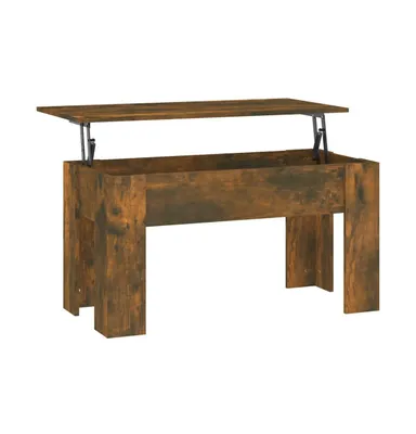 Coffee Table Smoked Oak 39.8"x19.3"x20.5" Engineered Wood