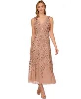 Adrianna Papell Women's Embellished V-Neck Dress