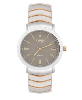 Jones New York Men's Analog Two Tone Metal Bracelet Watch 42mm