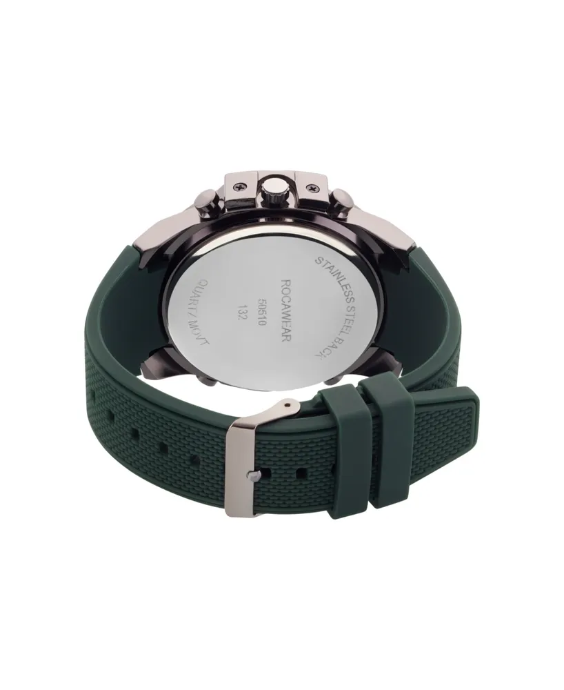 Rocawear Men's Analog-Digital Silicone Strap Watch 51mm