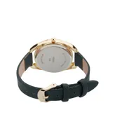 Jessica Carlyle Women's Analog Green Polyurethane Leather Strap Plain Watch 32mm