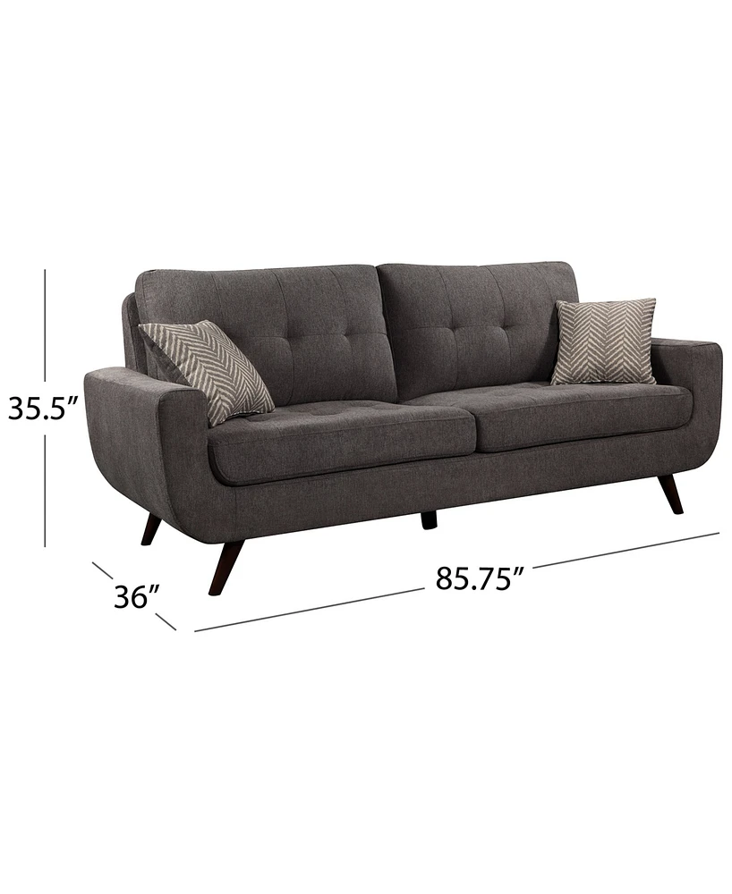 Paige 85.8" Stain-Resistant Fabric Sofa