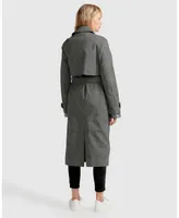 Women's Empirical City Trench Coat - Washed Black