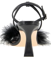 BCBGeneration Women's Relby Feathered High-Heel Two-Piece Dress Sandals