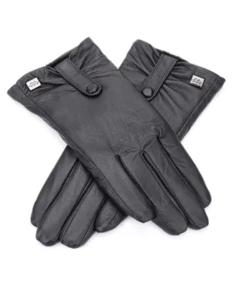 Women's Compress Snap Touchscreen Sheepskin Glove