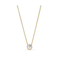 Pandora Timeless 14K Gold-Plated Sparkling Round Cubic Zirconia Halo Pendant Collier Necklace