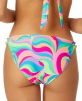 Salt + Cove Juniors' Foil Print Ruffle-Trim Hipster Bikini Bottoms, Created for Macy's