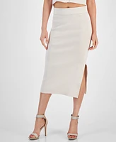 Calvin Klein Jeans Women's Side-Slit Pull-On Midi Skirt