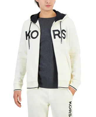 Michael Kors Men's Zip-Front Fleece Logo Hoodie