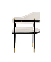 Manhattan Comfort Lia 2-Piece Boucle Upholstered Dining Armchair Set