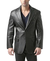 Bgsd Men Two-Button Leather Blazer