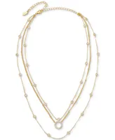 Ettika Monroe Crystal Strand Layered Necklace