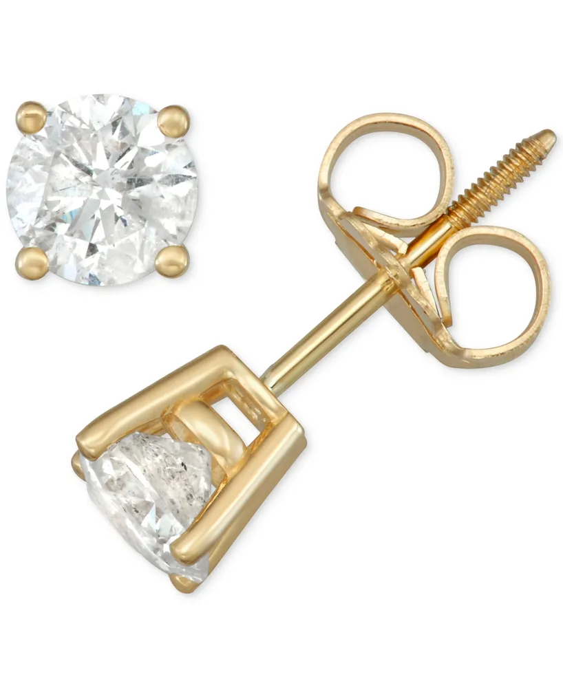 Diamond Screw Back Stud Earrings (3/4 ct. t.w.) in 14k Gold