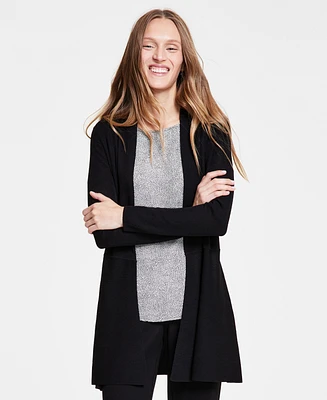 Anne Klein Monterey Open-Front Longline Cardigan