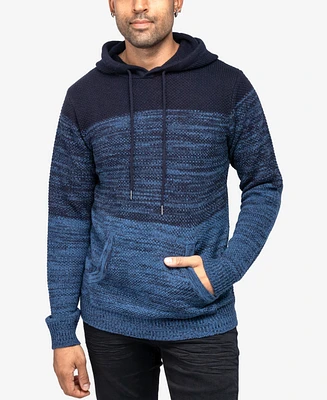 X-Ray Men's Color Blocked Hooded Sweater