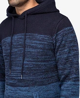 X-Ray Men's Color Blocked Hooded Sweater