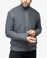 X-Ray Men's Full-Zip High Neck Sweater Jacket