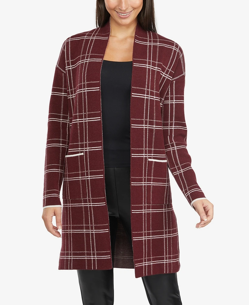 Ellen Tracy Women's Jacquard Sweater Cardigan