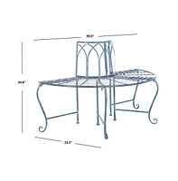 Abia Wrought Iron 50 Inch W Outdoor Tree Bench