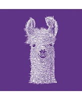 Big Girl's Word Art T-shirt - Llama