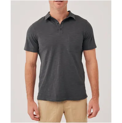 Organic Cotton Field Midweight Slub Polo Shirt