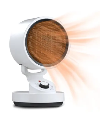 1500W Ptc Oscillating Ceramic Heater Fan Warm & Cool Overheat Protection Home