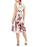 Calvin Klein Women's Printed A-Line Midi Dress