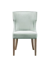 Madison Park 23.25" Carson Wide Wood Upholstered Wingback Dining Chair
