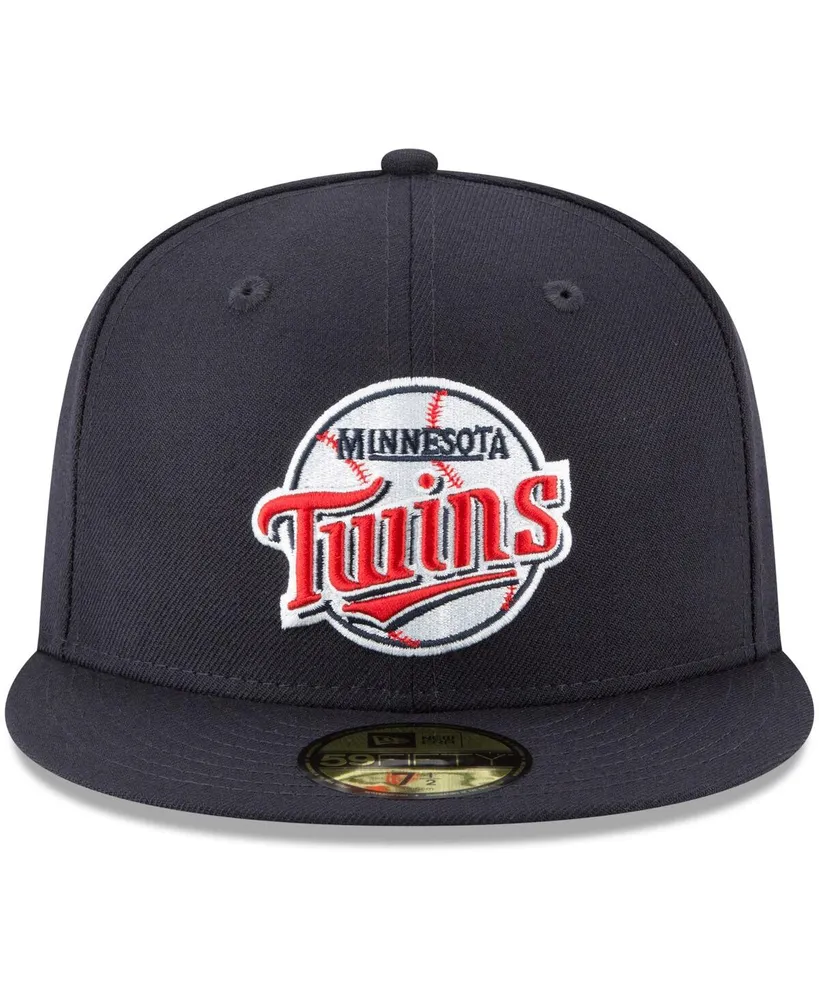 Men's New Era Navy Minnesota Twins Cooperstown Collection Wool 59FIFTY Fitted Hat