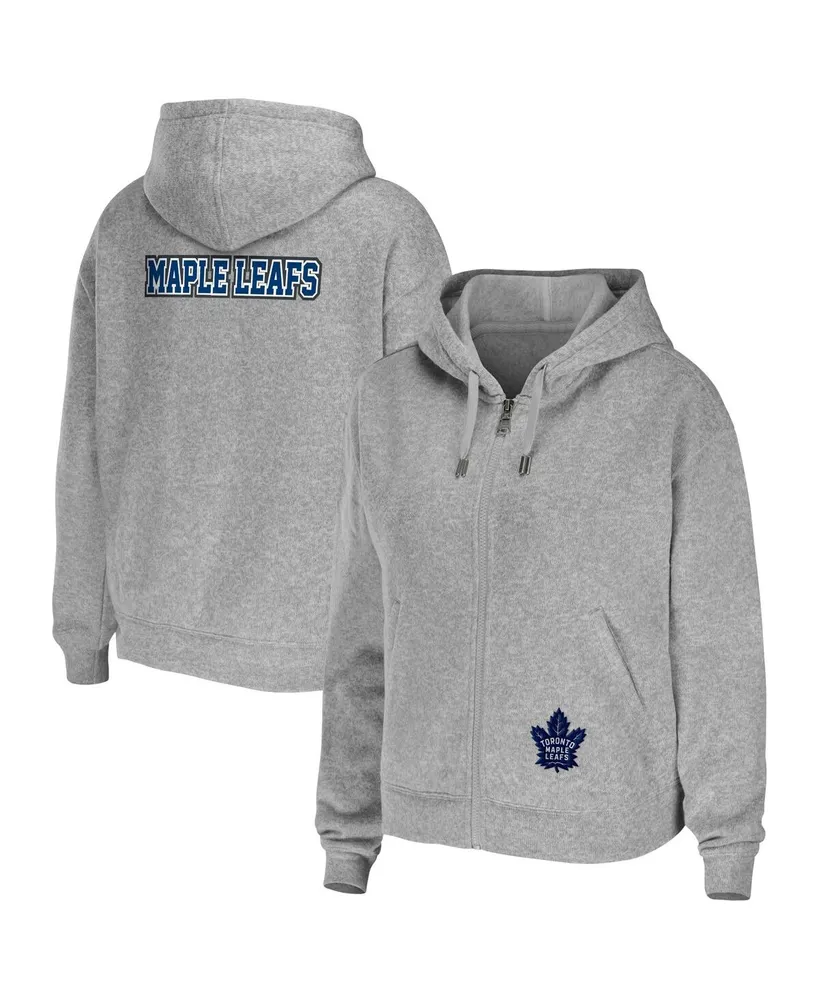 Women's Wear by Erin Andrews Heather Gray Toronto Maple Leafs Full-Zip Hoodie