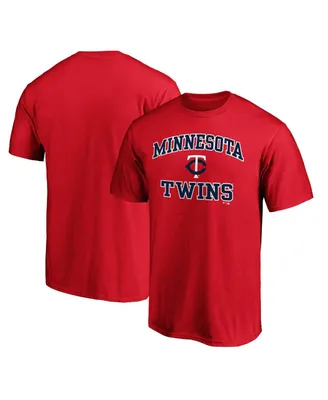 Men's Fanatics Red Minnesota Twins Heart and Soul T-shirt
