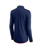 Women's Fanatics Navy Minnesota Twins Corner Quarter-Zip Top