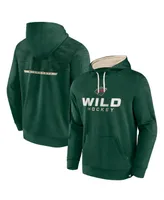 Men's Fanatics Green Minnesota Wild Make the Play Pullover Hoodie