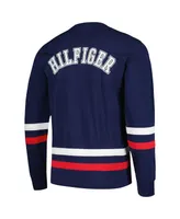 Men's Tommy Hilfiger Navy, Red New England Patriots Nolan Long Sleeve T-shirt