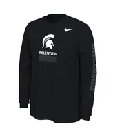 Men's Nike Black Michigan State Spartans Alternate Long Sleeve T-shirt