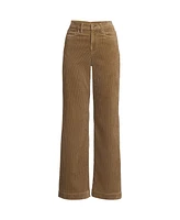 Lands' End Women's High Rise Wide Leg Corduroy Pants