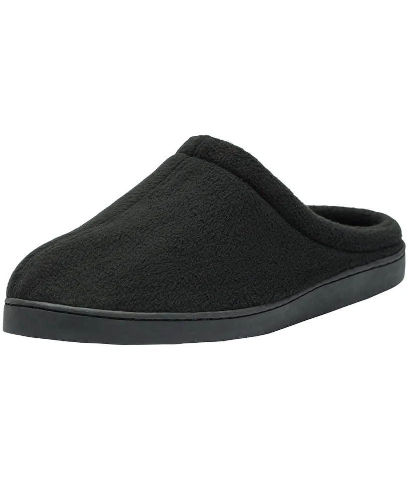 Alpine Swiss Mens Memory Foam Fleece Clog Slippers Wide Warm Slip On House Shoes