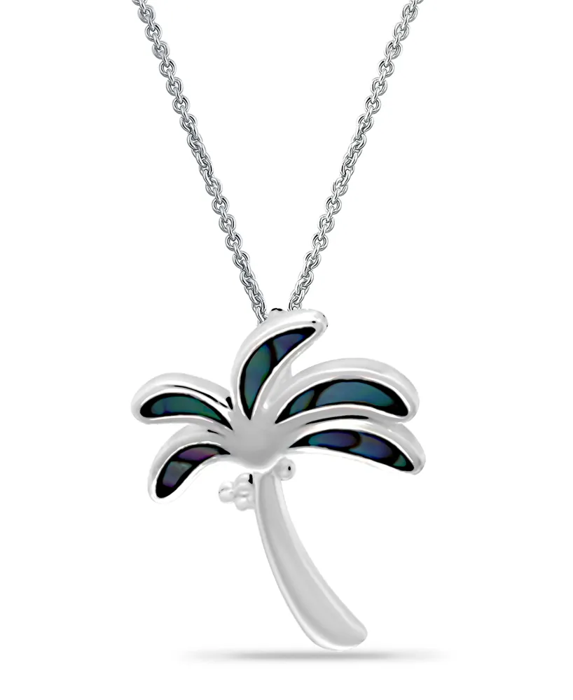 Macy's Abalone Inlay Palm Tree Necklace