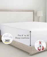 California Design Den Deep Pocket King Fitted Sheet Only - 400 Thread Count 100% Cotton Sateen Beige