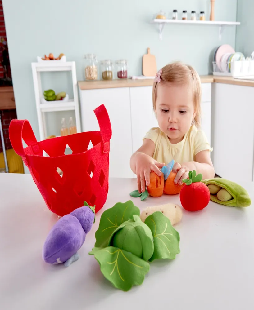 Hape Toddler Vegetable Basket Kitchen Food Playset
